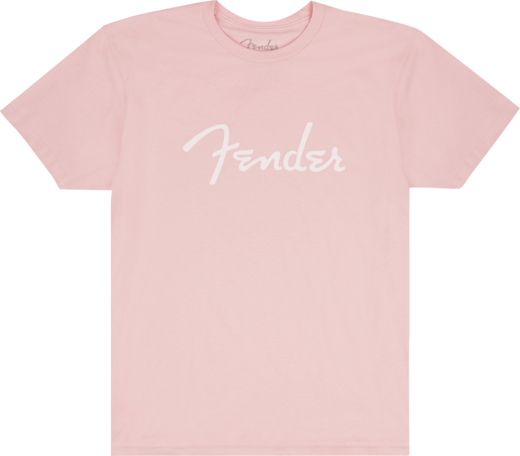 Fender Fender Spaghetti Logo T-Shirt - Shell Pink - Size Small