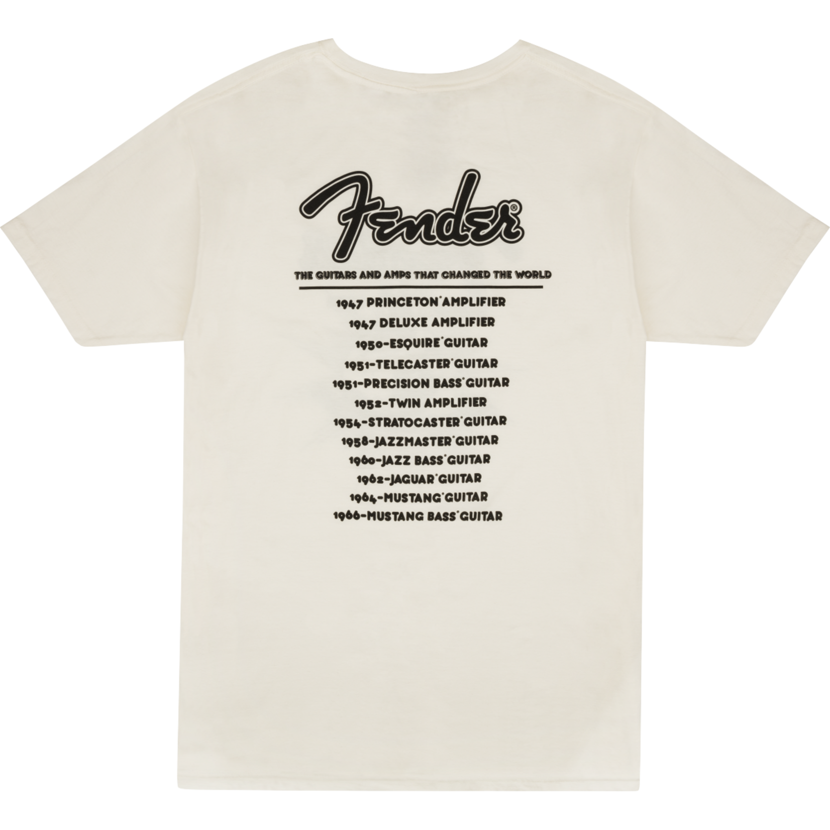 Fender Fender World Tour T-Shirt - Vintage White - Size Large