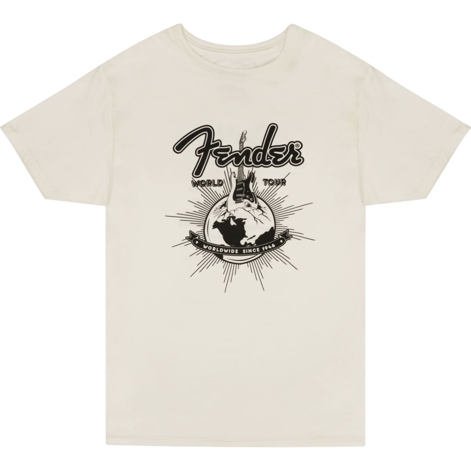 Fender Fender World Tour T-Shirt - Vintage White - Size Large