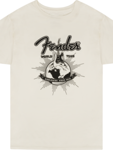 Fender Fender World Tour T-Shirt - Vintage White - Size Small