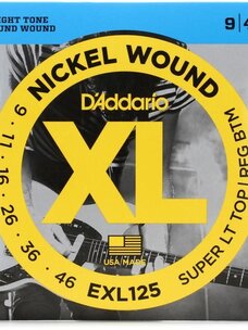 D’Addario EXL125 09-46 Super Light Top Regular Bottom
