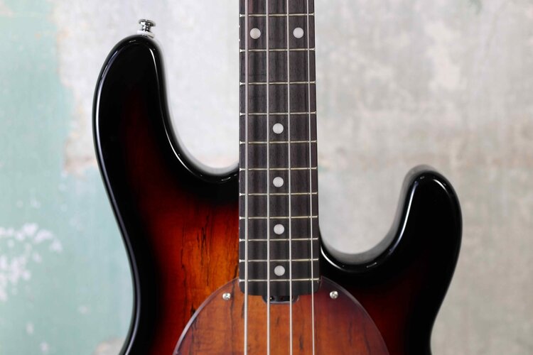 Sterling by Music Man Sterling StingRay Ray34SM Spalted Maple - 3 Tone Sunburst