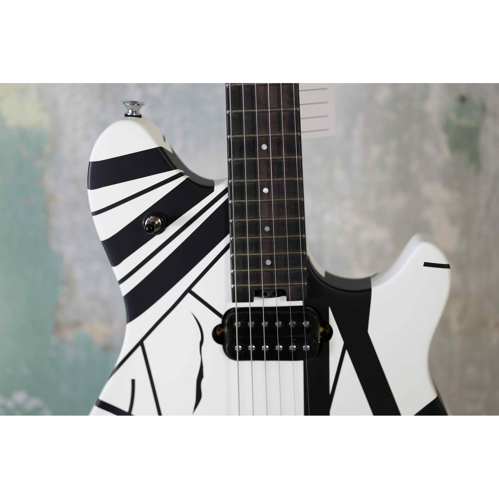 EVH EVH Wolfgang Special Striped Series, Ebony Fingerboard - Black and White