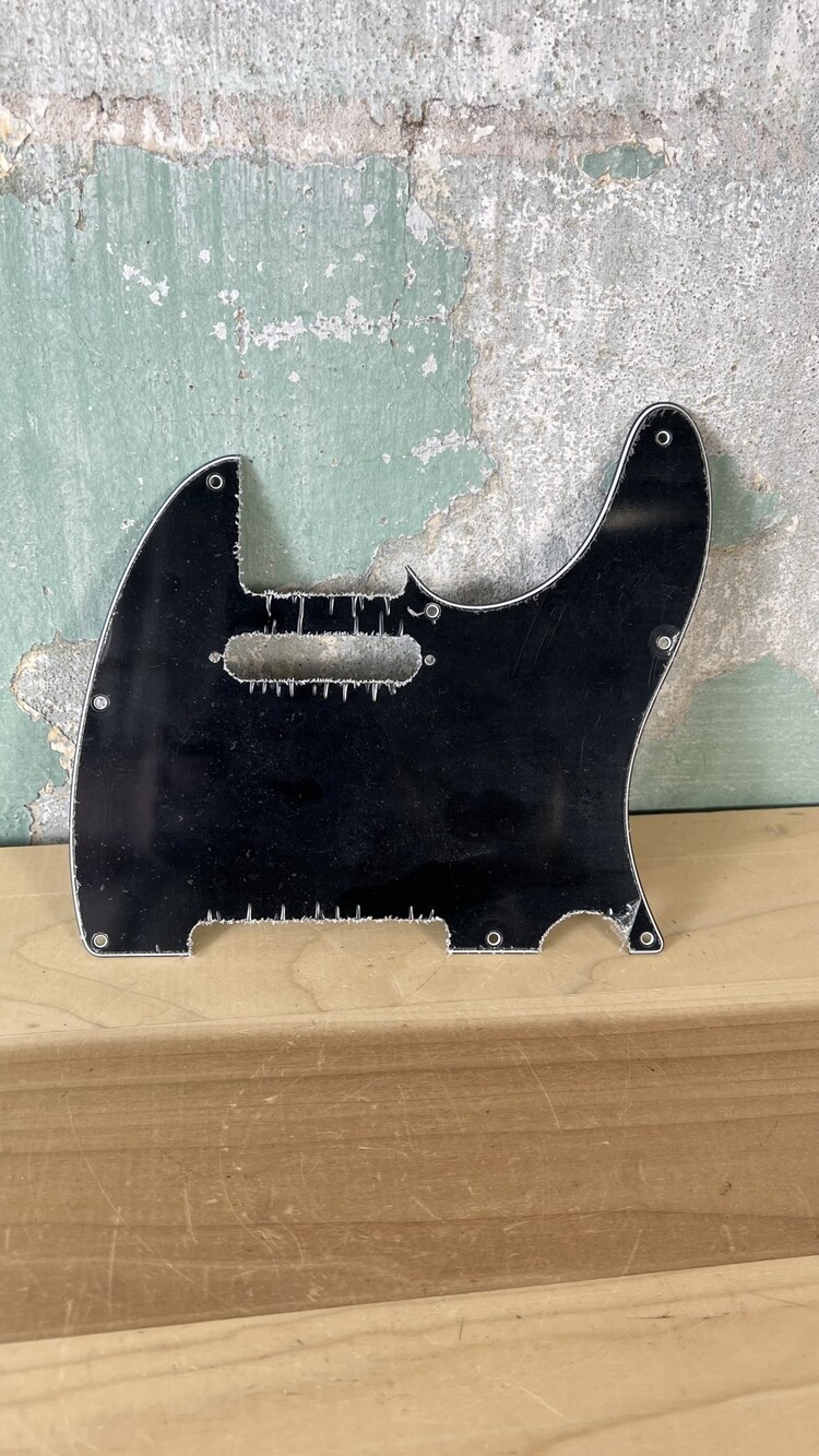 Solid Ground USA Telecaster Style Replacement Pickguard 8-Hole, 3-Ply - Black