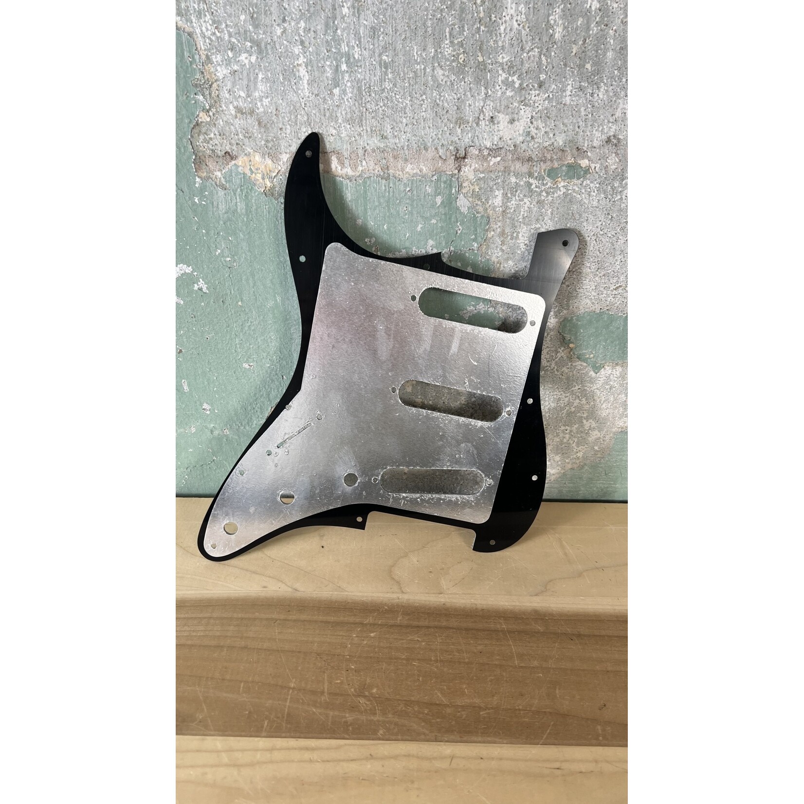 Solid Ground USA Stratocaster Style Replacement SSS Pickguard 11-Hole, 3-Ply with Shielding - Black