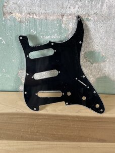 Solid Ground USA Stratocaster Style Replacement SSS Pickguard 11-Hole, 3-Ply with Shielding - Black
