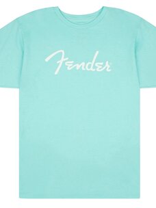 Fender Fender Spaghetti Logo T-Shirt, Medium - Daphne Blue