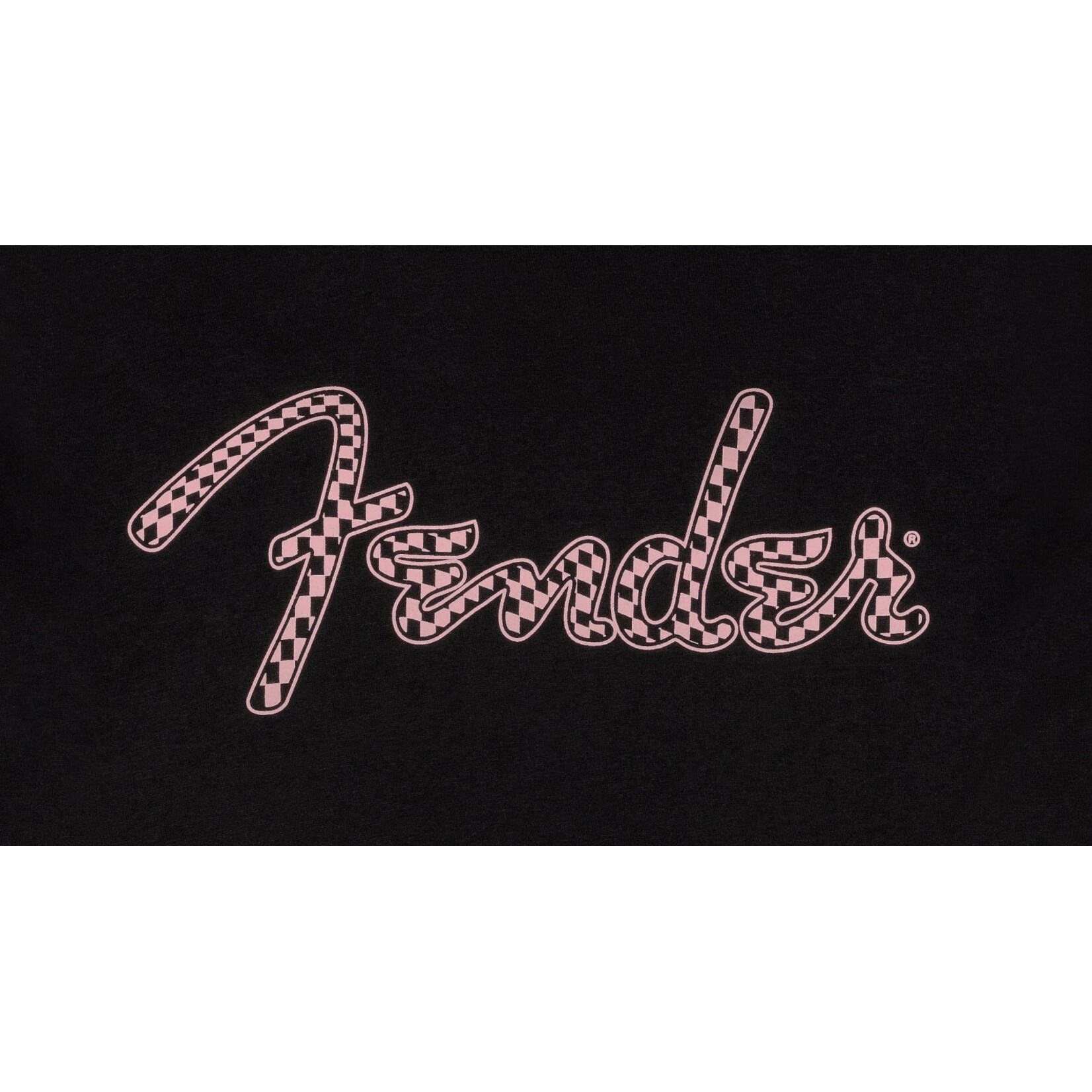 Fender Fender Spaghetti Logo Wavy Checker Tee - Pink Checker Size Large