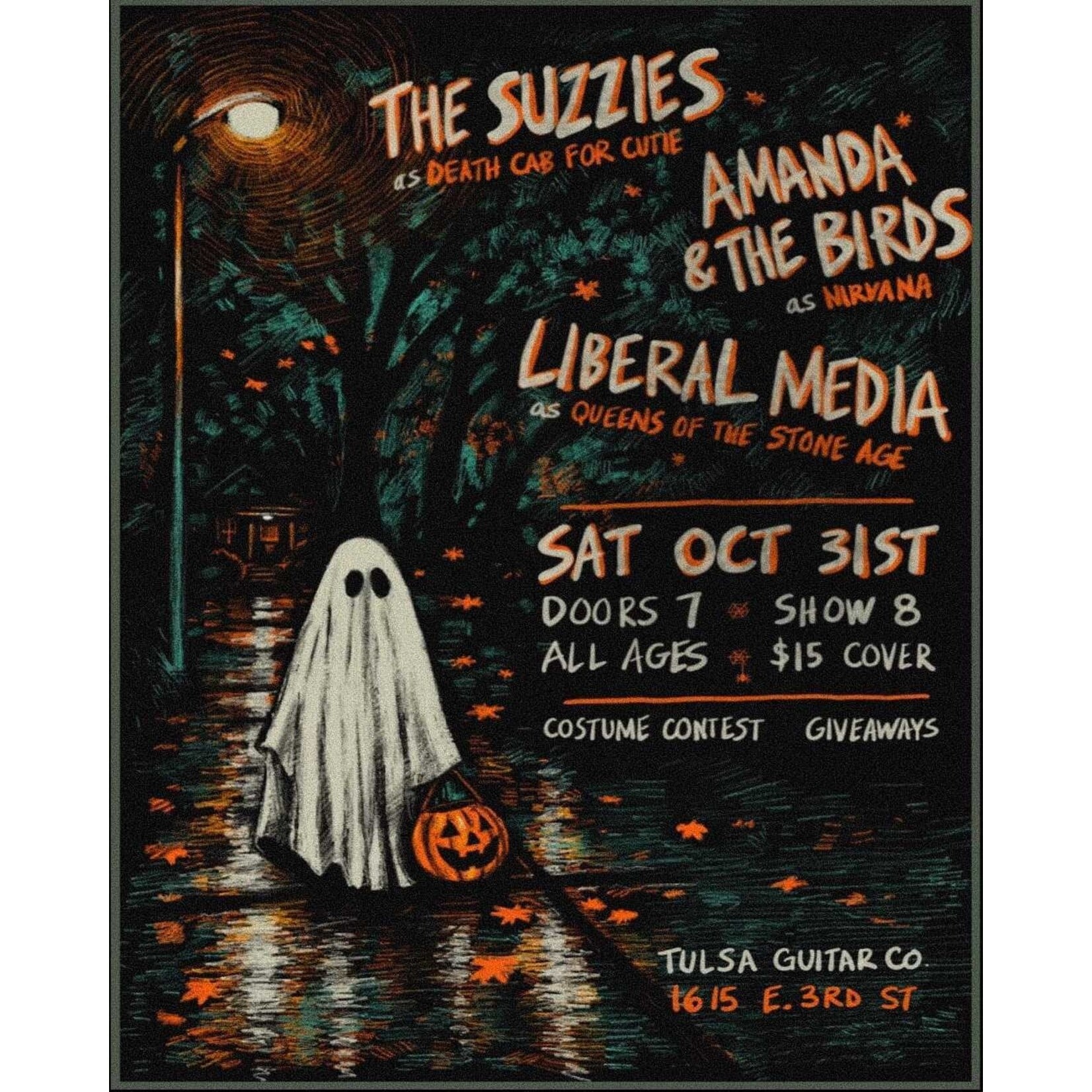 Tulsa Guitar Co. Tickets: Halloween 2026 - The Suzzies / Amanda & The Birds / Liberal Media