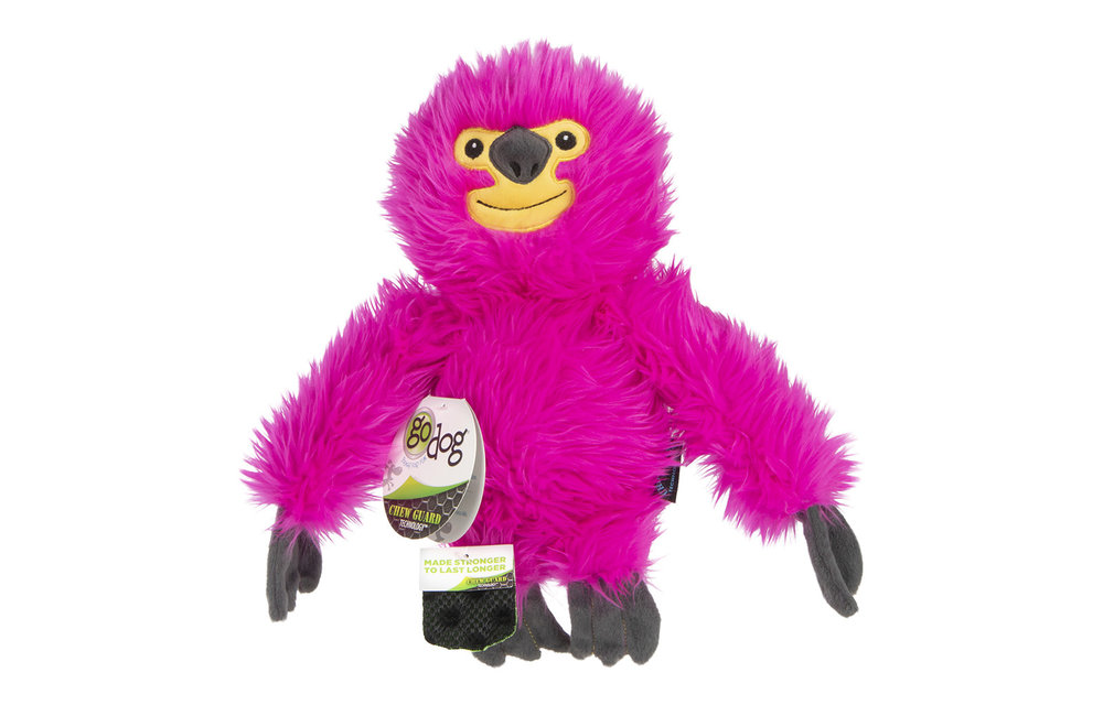 GoDog Fuzzy Sloth Pink Large
