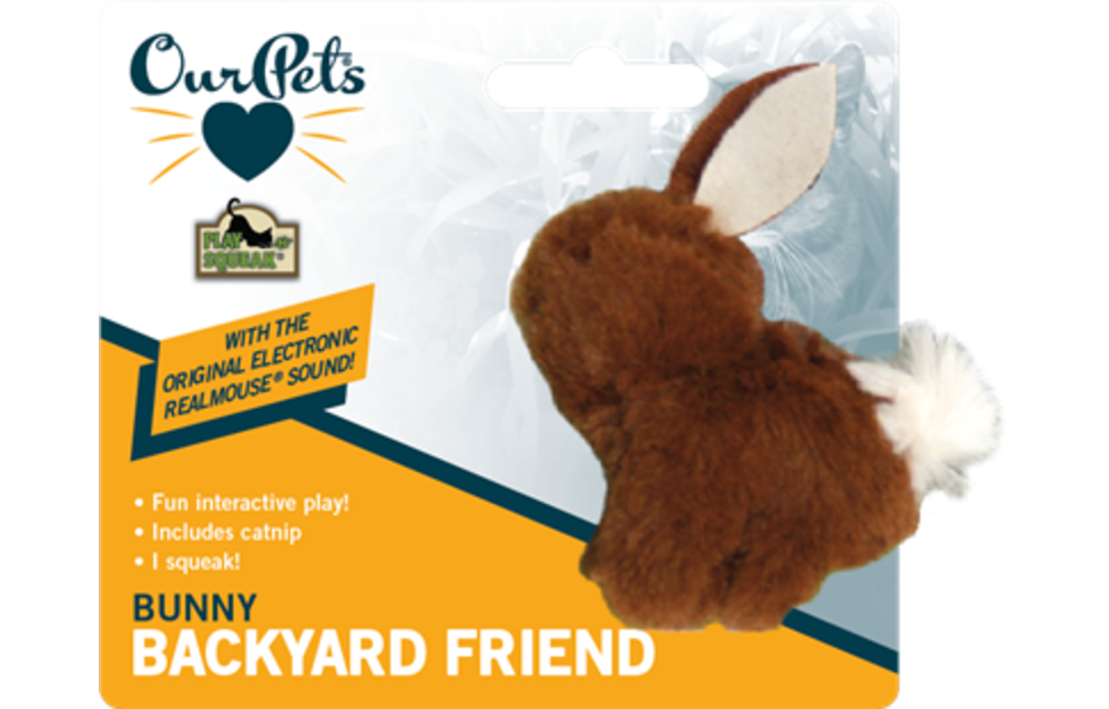 OurPets PlayNSqueak Byard Bunny