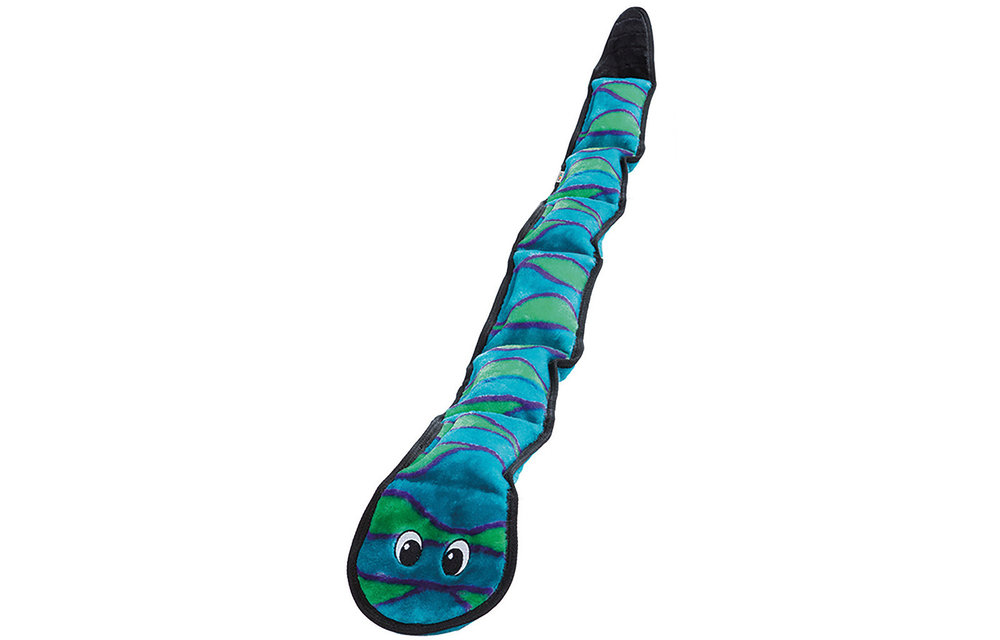Outward Hound Invincibles Snake Blue/Green 6 Squeaker