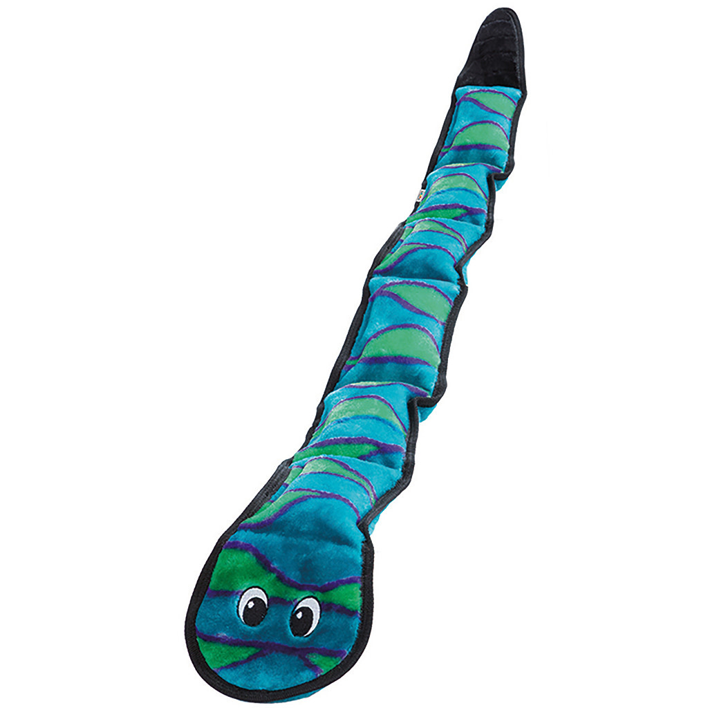 Outward Hound Invincibles Snake Blue/Green 6 Squeaker