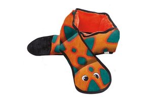 Outward Hound Invincibles Snake Org/Blue 6 Squeaker