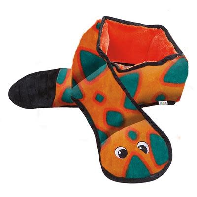 Outward Hound Invincibles Snake Org/Blue 6 Squeaker