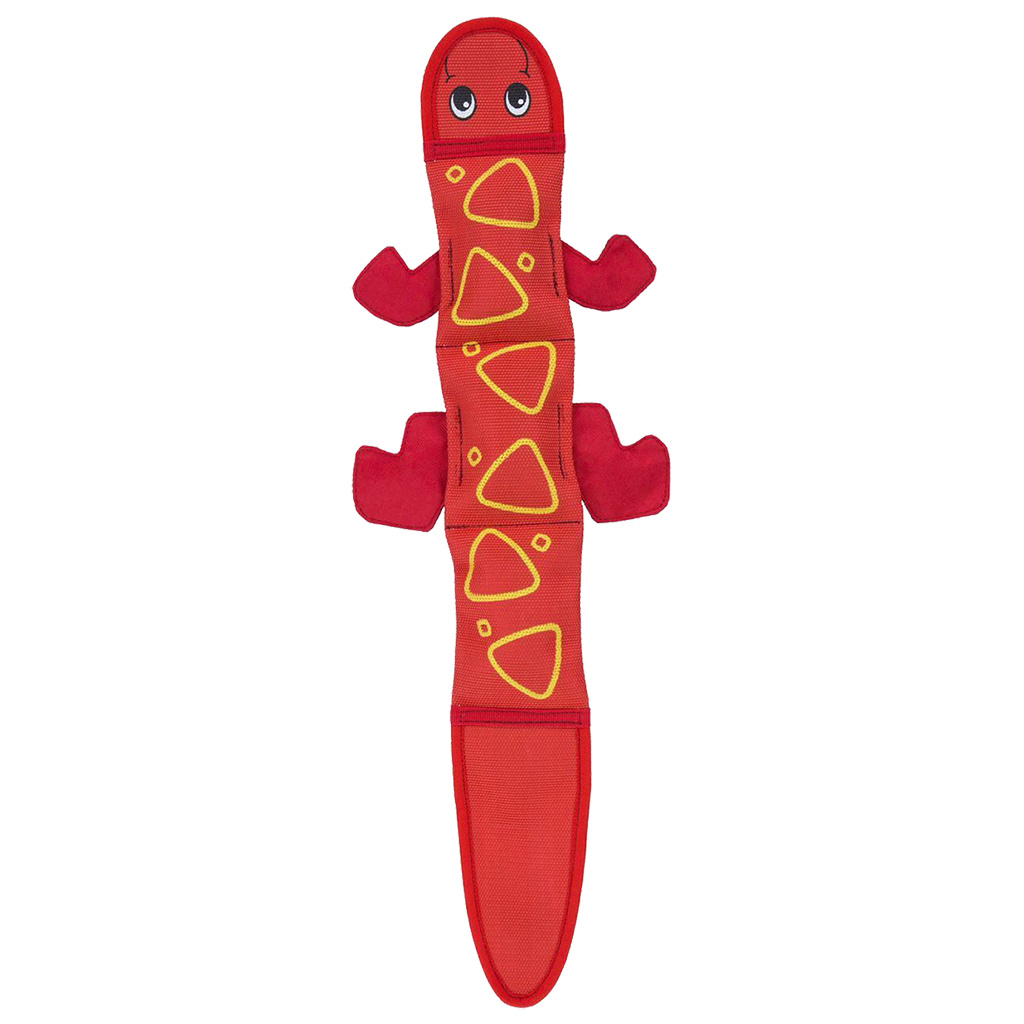 Outward Hound Fire Biterz Lizard Red 2 Squeaker