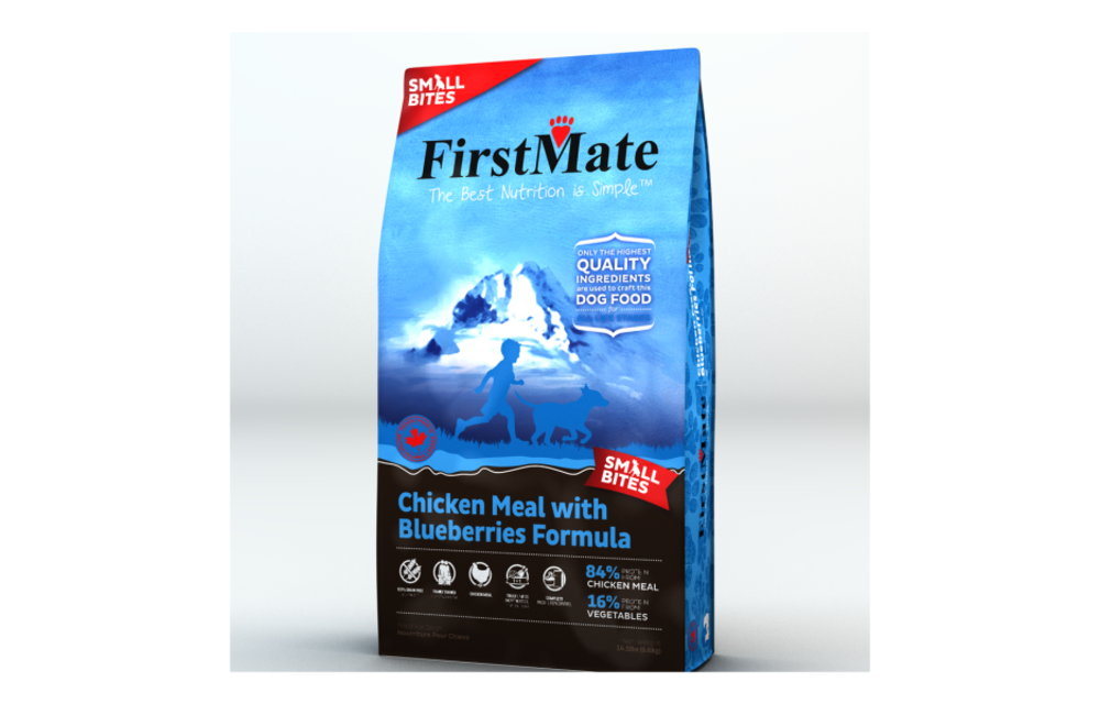 First Mate GFree LID Chicken & Blueberries Small Bites Dog 14.5 lb