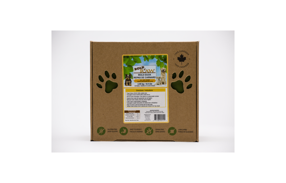 Bold by Nature Raw Dog Duck Patties 6.5 lb