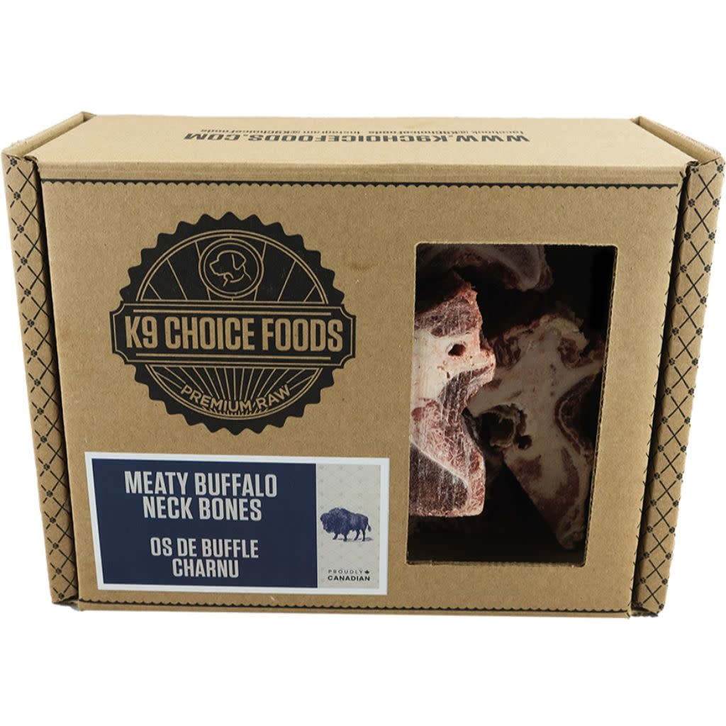 K9 Choice Frozen Meaty Buffalo Neck Bones 3Lb