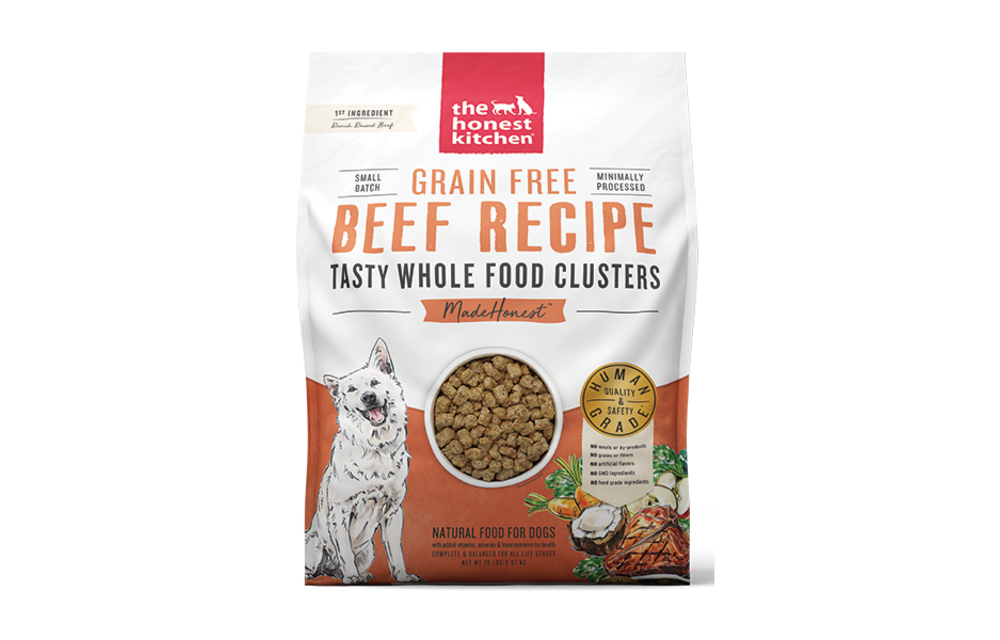 Honest Kitchen Dog GF Clusters Whole Food Beef 20 lb