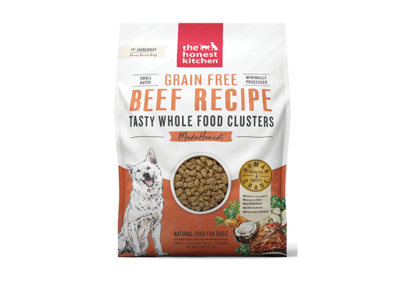Honest Kitchen Dog GF Clusters Whole Food Beef 20 lb