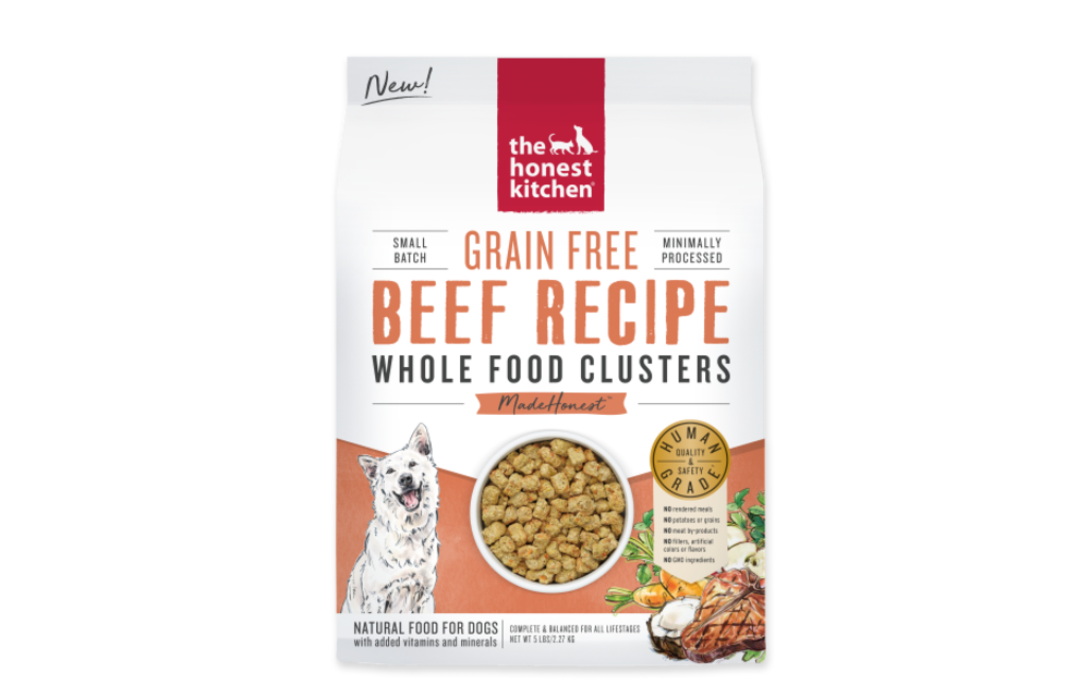 Honest Kitchen Dog GF Clusters Whole Food Beef 5 lb