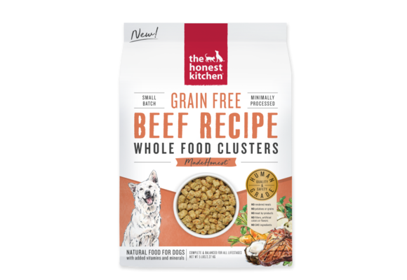 Honest Kitchen Dog GF Clusters Whole Food Beef 5 lb
