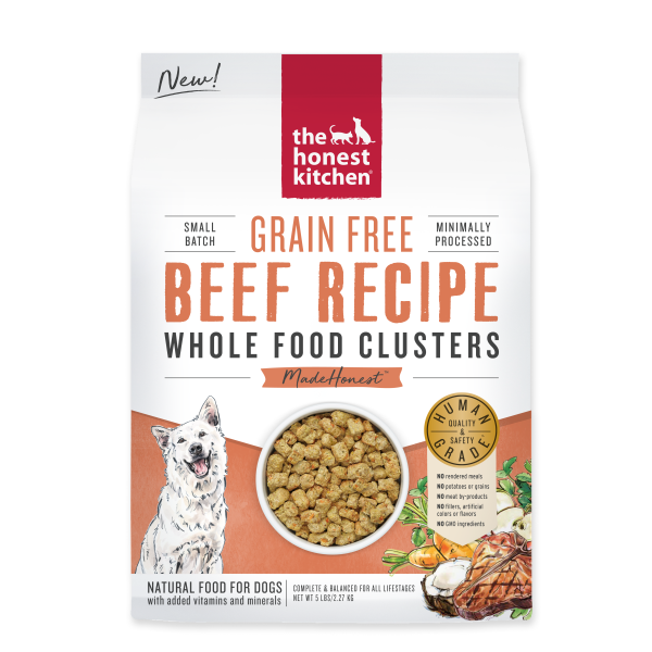 Honest Kitchen Dog GF Clusters Whole Food Beef 5 lb