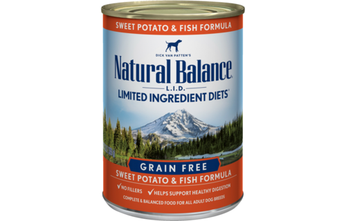 Natural Balance LID Fish & Sweeet Potato Dog 13 oz