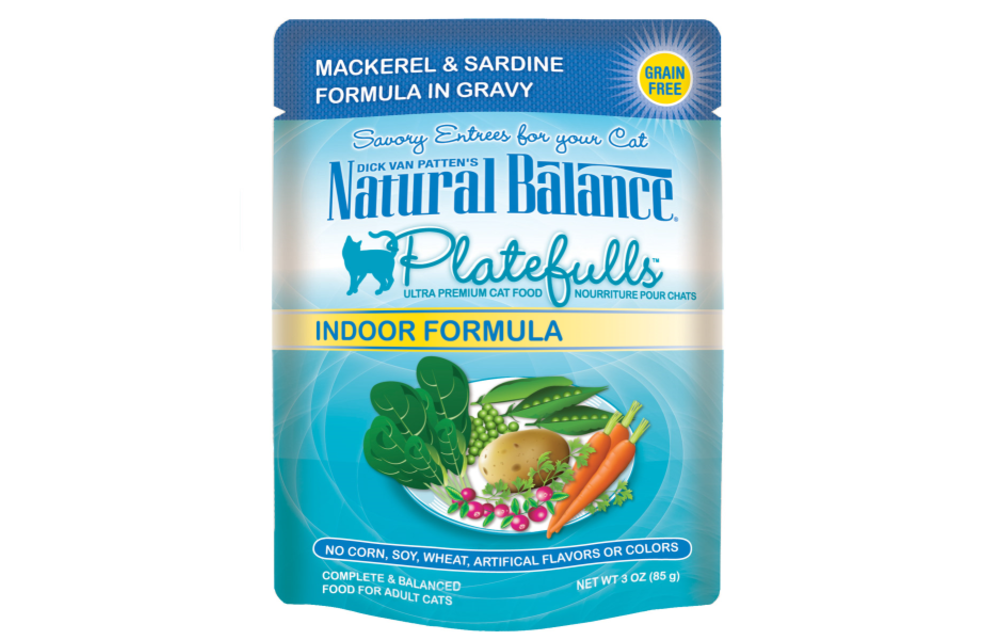 Natural Balance Platefuls Indoor Mackerel & Sardine Cat 3 oz