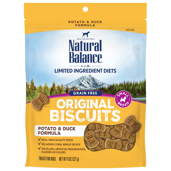 Natural Balance LID Duck & Potato Treat Sml Dog 8 oz