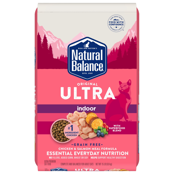 Natural Balance Indoor Ultra Chicken & Salmon Cat 15 lb