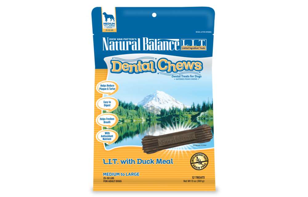 Natural Balance Duck Dental Chew Dog 13 oz