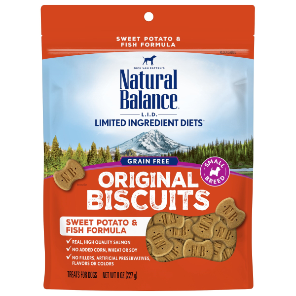 Natural Balance Fish/Sweet Potato Sm Treat Dog 8 oz