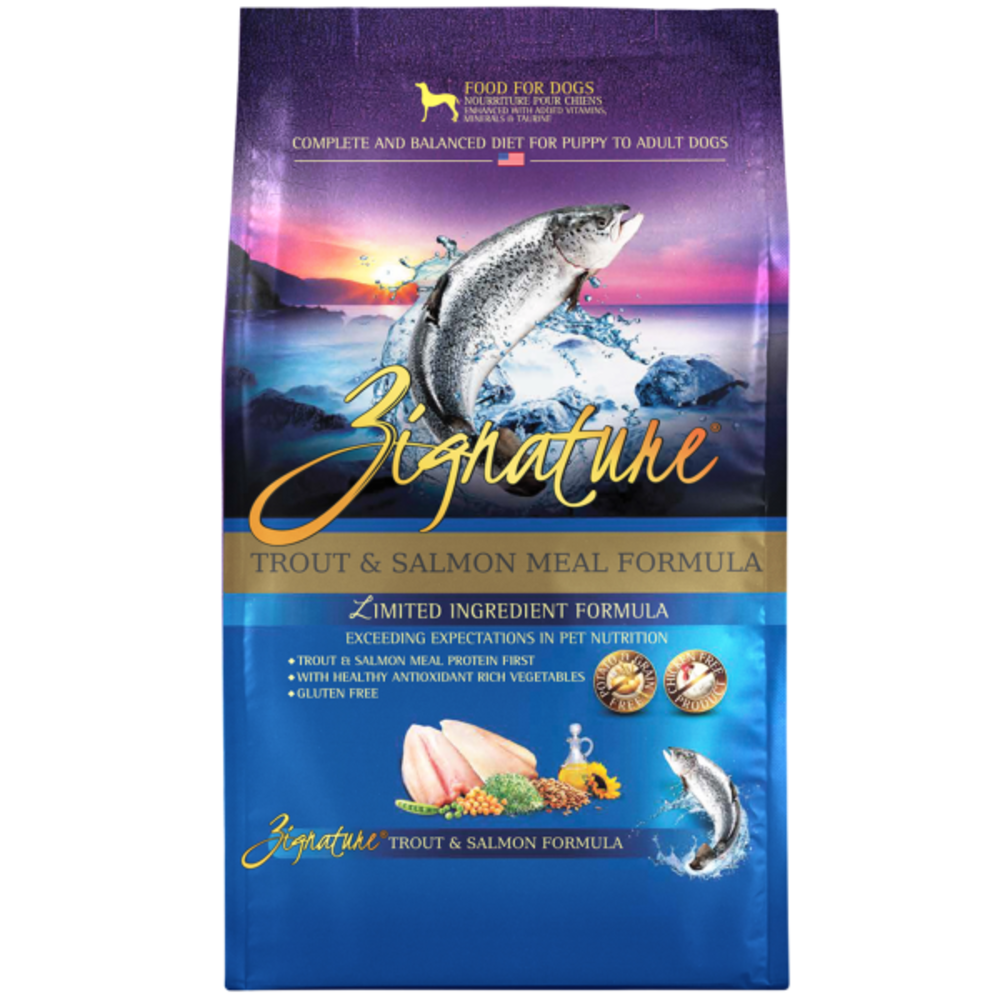 Zignature LID GF Trout & Salmon Dog 12.5 lb - Woofy's by Paw