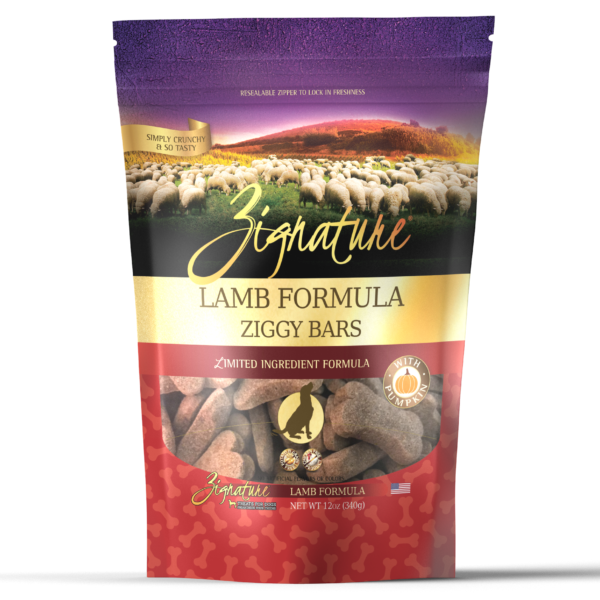 Zignature Ziggy Bars Lamb Treats Dog 12 oz