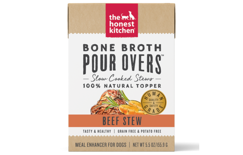 Honest Kitchen Pour Overs Bone Broth Beef Stew 5.5oz Dog