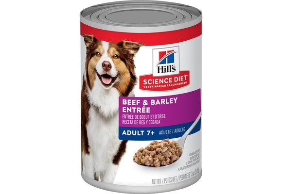 Hills Science Diet Adult 7+ Beef & Barley Entrée Dog 13 oz