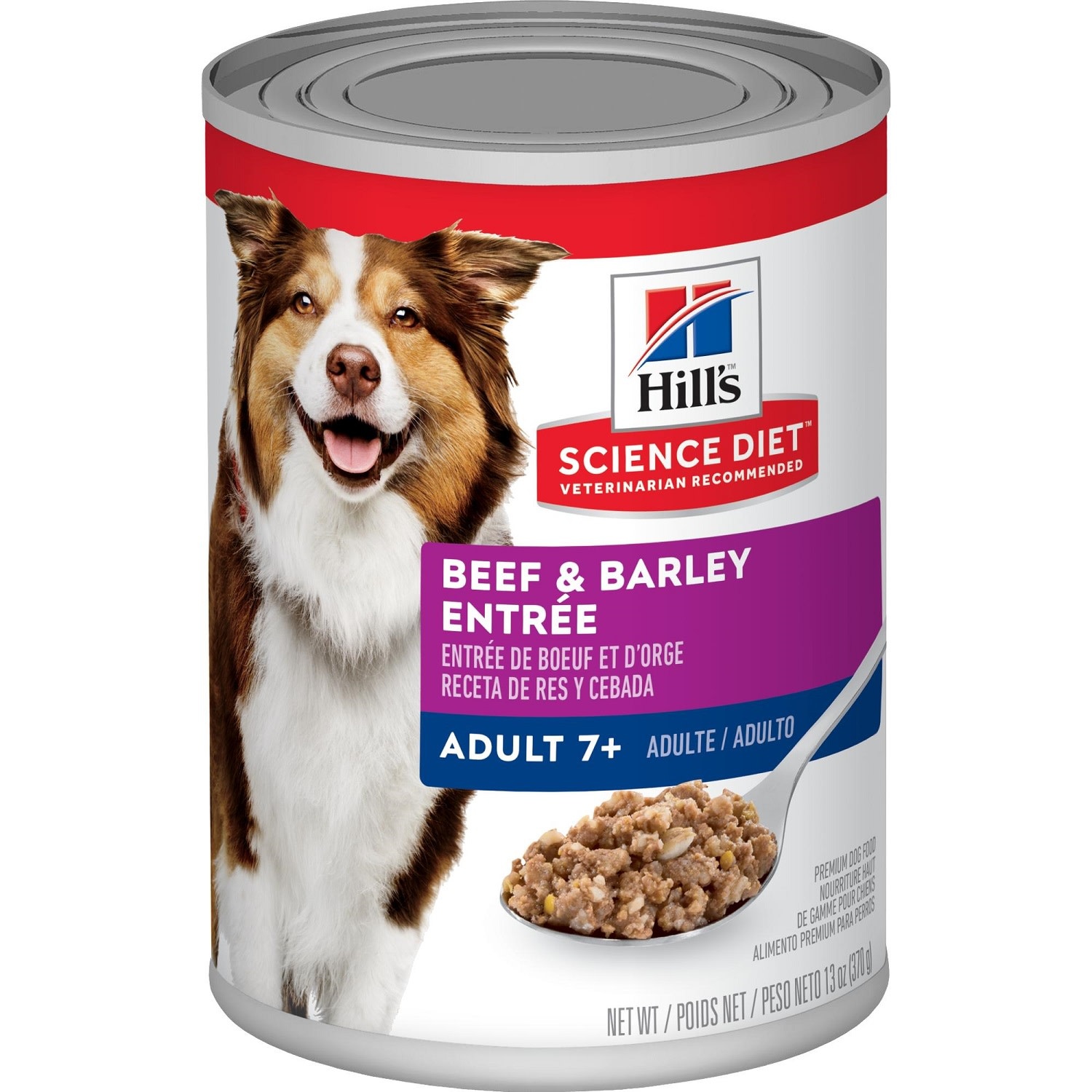 Hills Science Diet Adult 7+ Beef & Barley Entrée Dog 13 oz