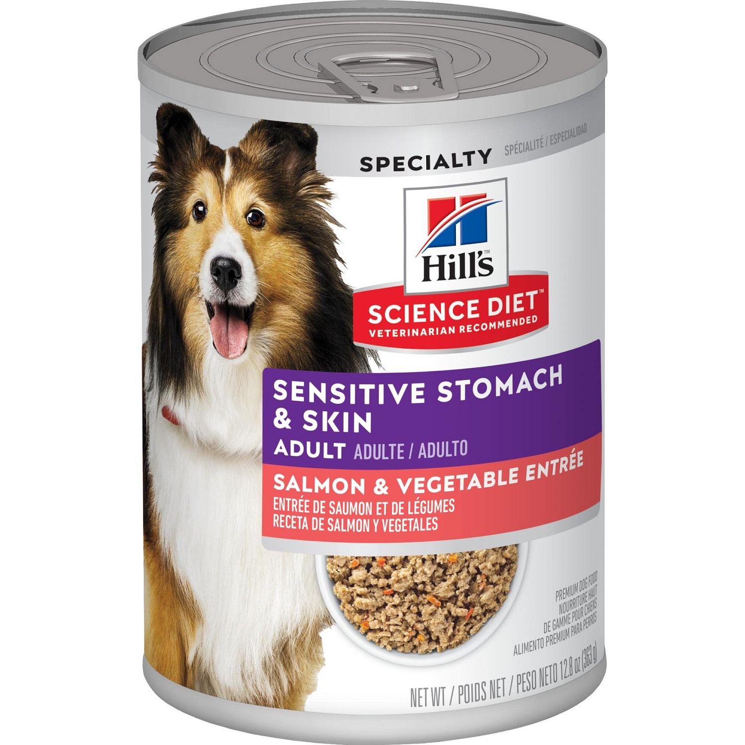 Hills Science Diet Sensitive Stomach & Skin Salmon & Veg Dog 12.8 oz