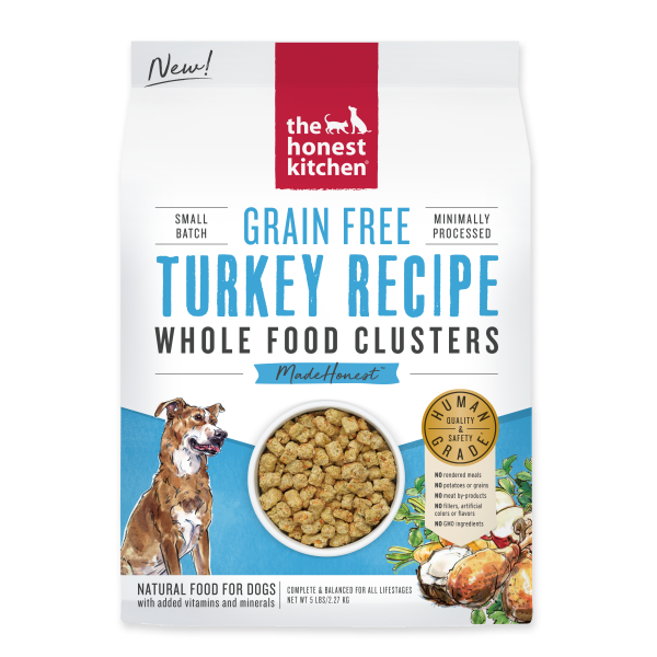 Honest Kitchen Dog GF Clusters Whole Food Turkey 5 lb