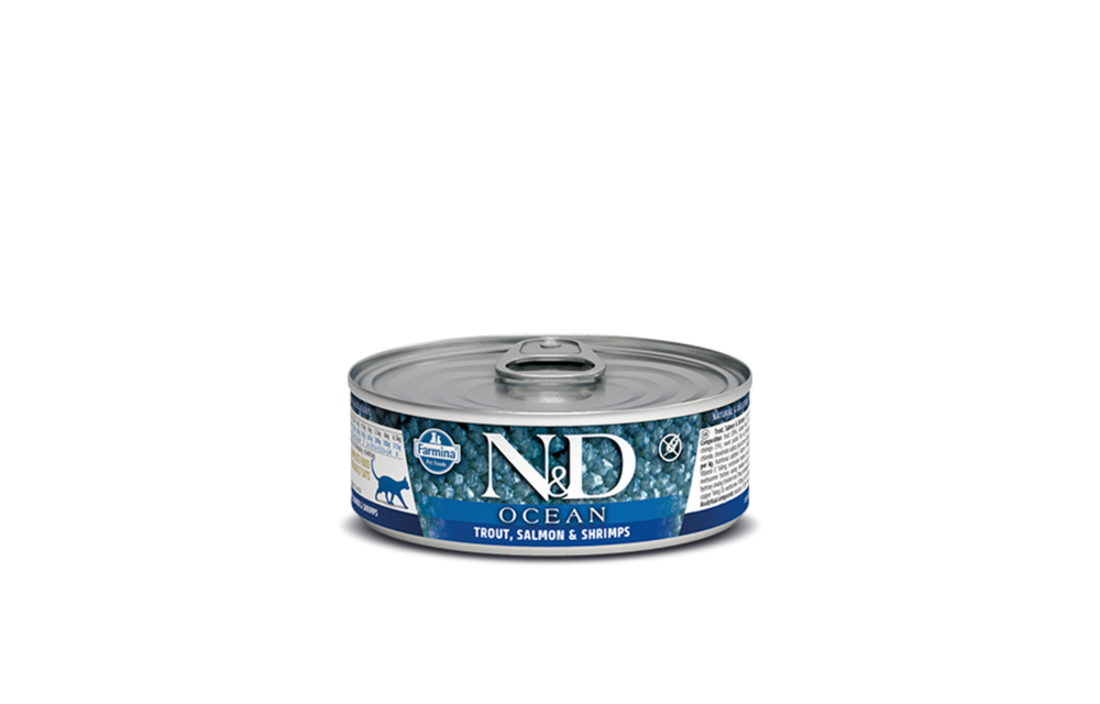 Farmina N&D Ocean Trout, Salmon & Shrimp Cat 80 g
