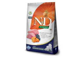 Farmina N&D Pumpkin, Lamb & Blueberry Med/Maxi Puppy 12 kg