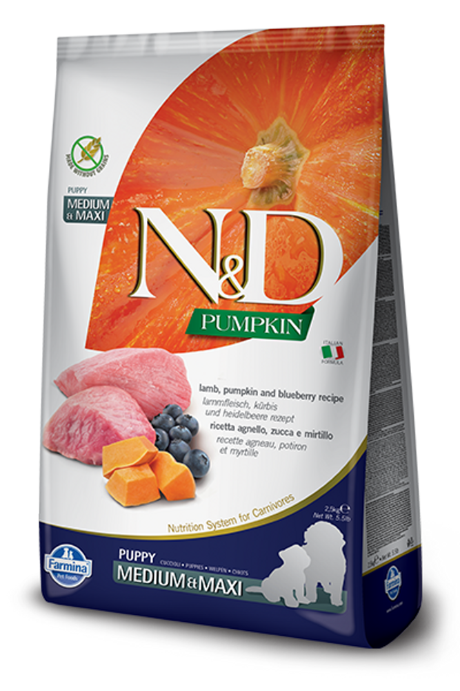 Farmina N D Pumpkin Lamb Blueberry Med Maxi Puppy 12 kg