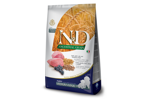 Farmina N&D AGrain Lamb & Blueberry Med/Maxi Puppy 12 kg
