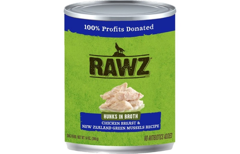 RAWZ Hunks Chicken Dog 14 oz