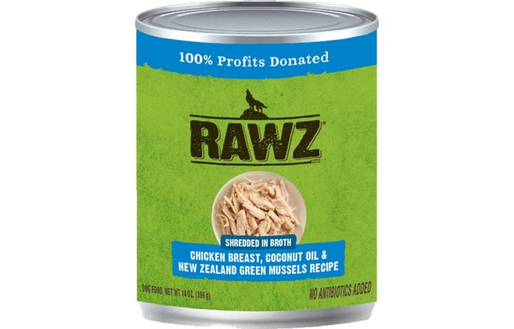 RAWZ Shredded Chicken & Coconut Dog 14 oz
