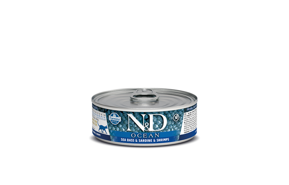 Farmina N&D Ocean Sea Bass, Sardine & Shrimps Cat 80 g