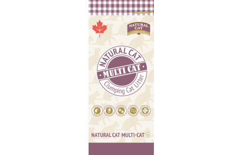 Natural Cat Clumping Litter Multi-Cat 13kg