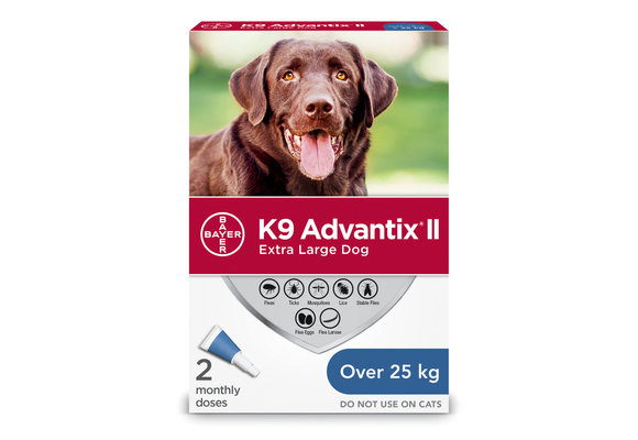 K9 Advantix ll XL Dog over 25Kg 2pk